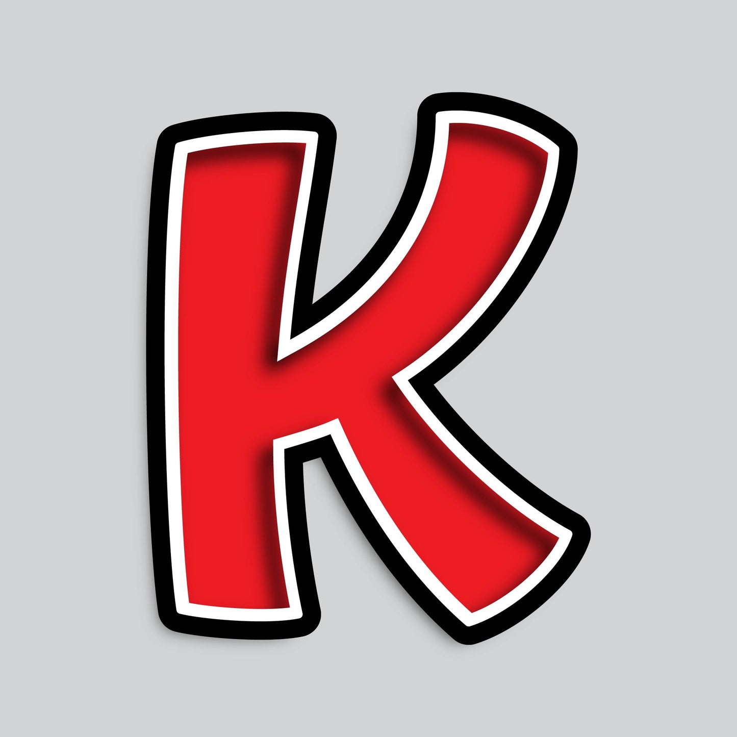 23.5” INDIVIDUAL BOUNCY RED SHADOW LETTERS