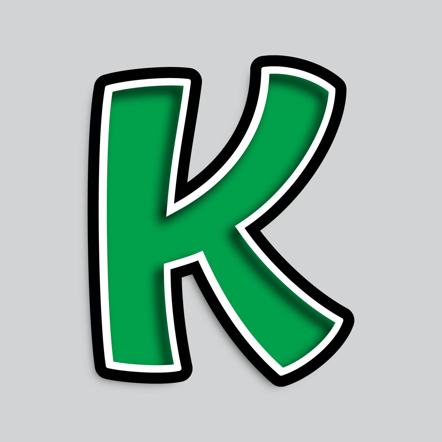 23.5” INDIVIDUAL BOUNCY GREEN SHADOW LETTERS