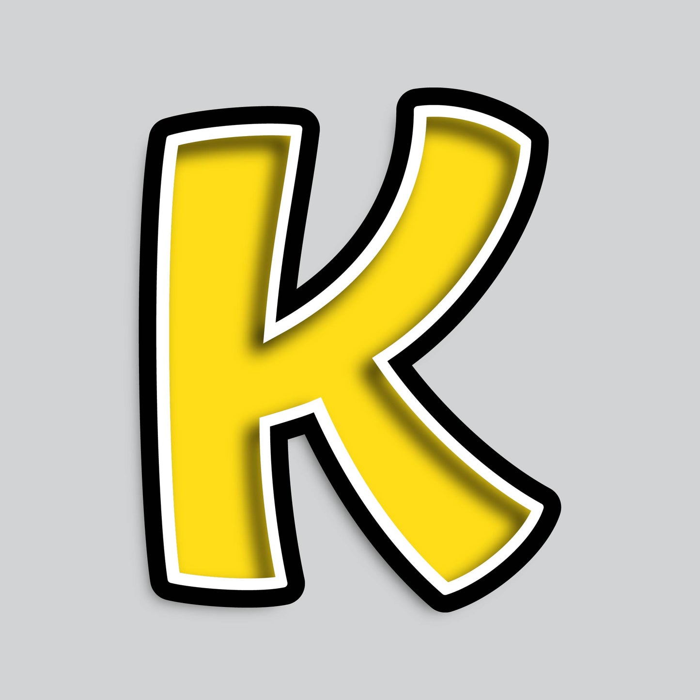 23.5” INDIVIDUAL BOUNCY YELLOW SHADOW LETTERS