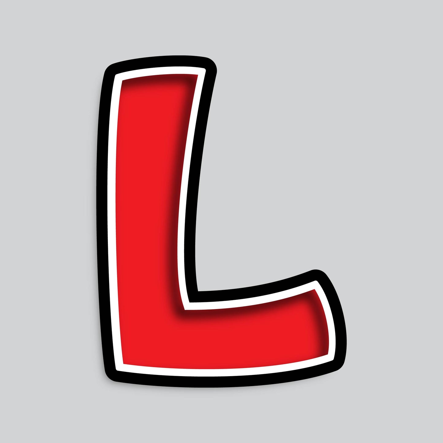 23.5” INDIVIDUAL BOUNCY RED SHADOW LETTERS
