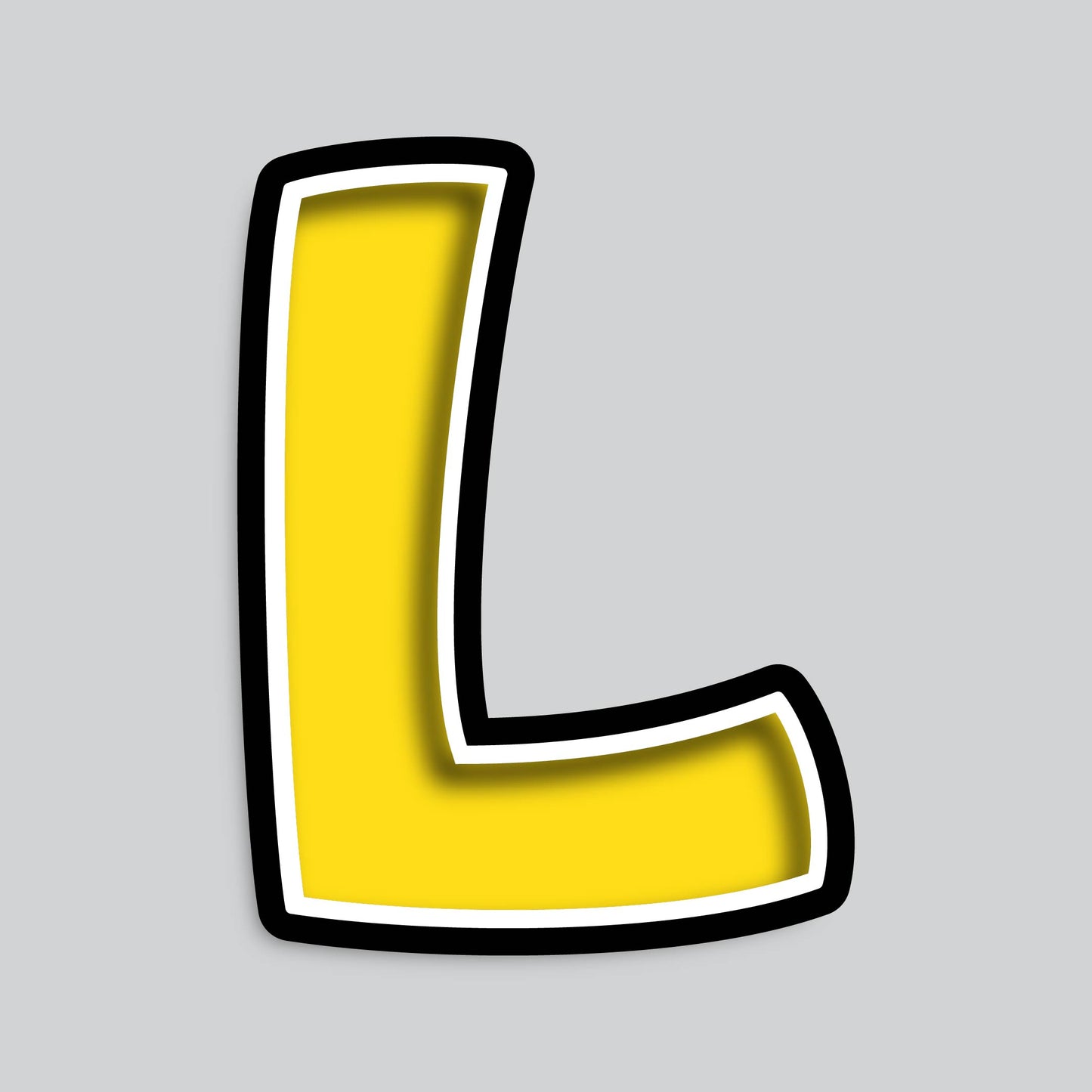 23.5” INDIVIDUAL BOUNCY YELLOW SHADOW LETTERS