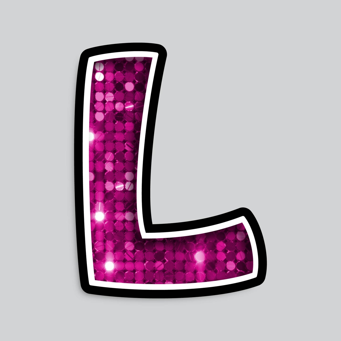 23.5” INDIVIDUAL BOUNCY PINK SEQUIN SHADOW LETTERS