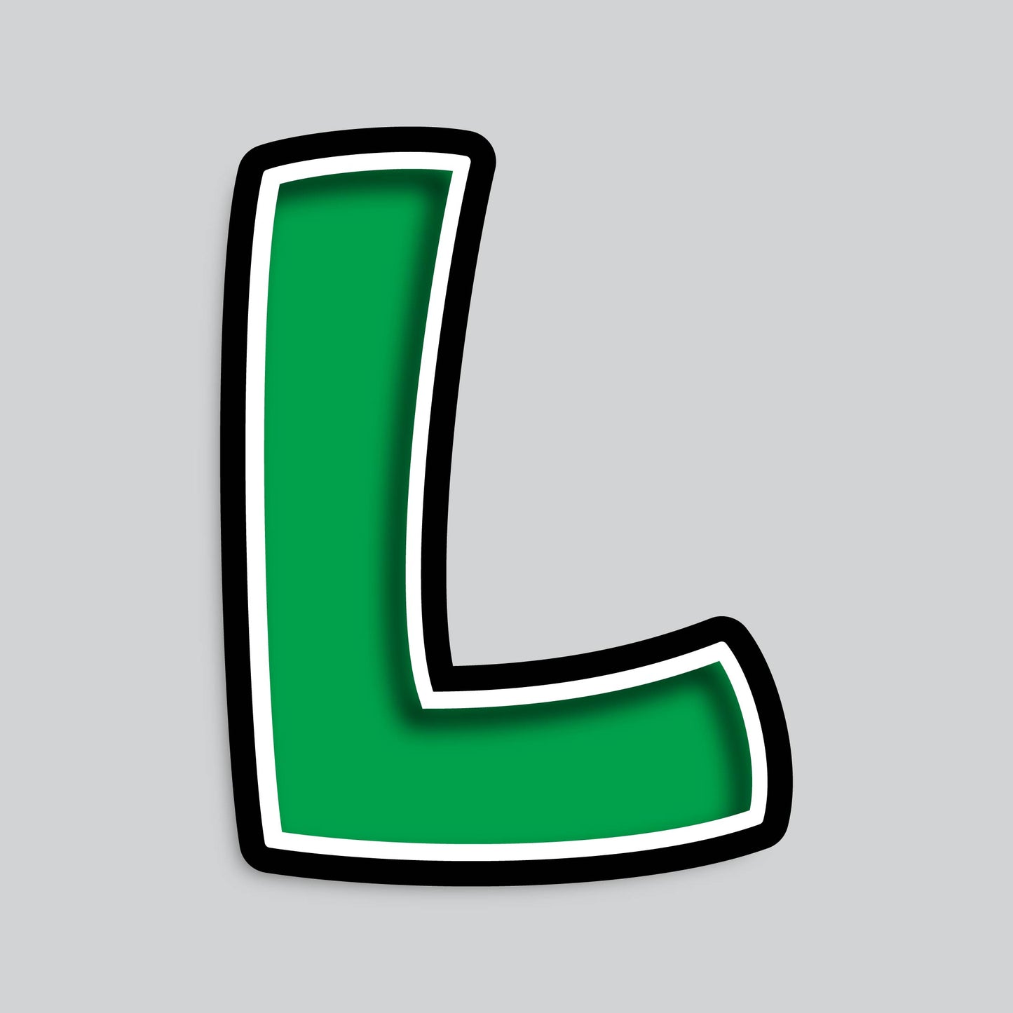 23.5” INDIVIDUAL BOUNCY GREEN SHADOW LETTERS