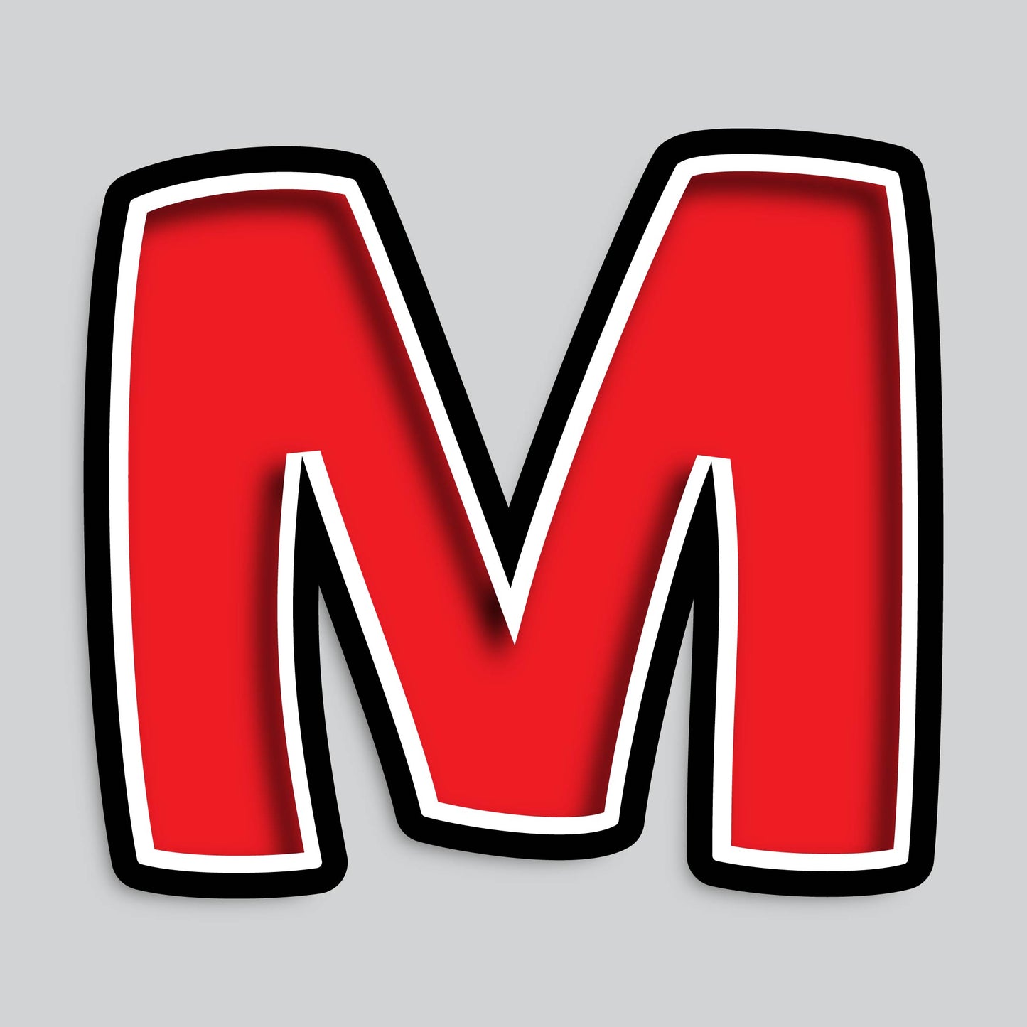 23.5” INDIVIDUAL BOUNCY RED SHADOW LETTERS