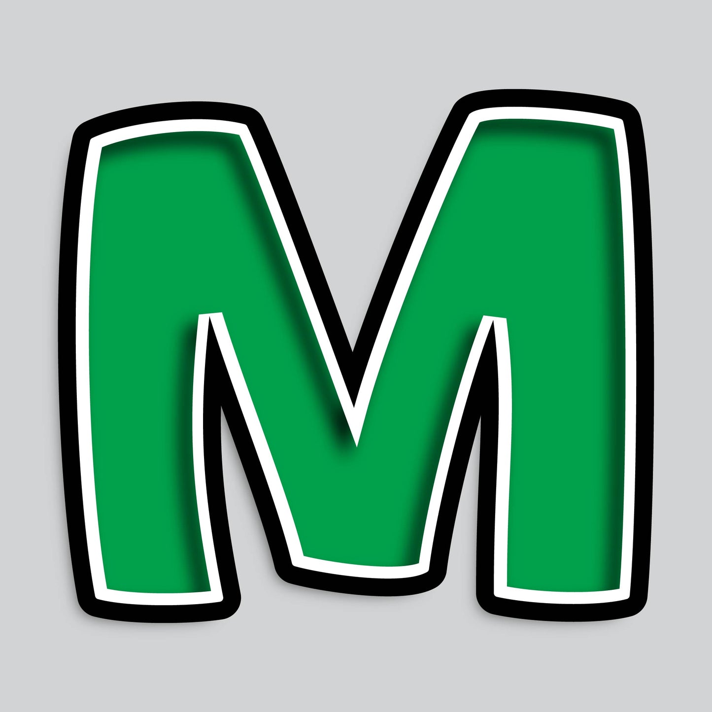 23.5” INDIVIDUAL BOUNCY GREEN SHADOW LETTERS