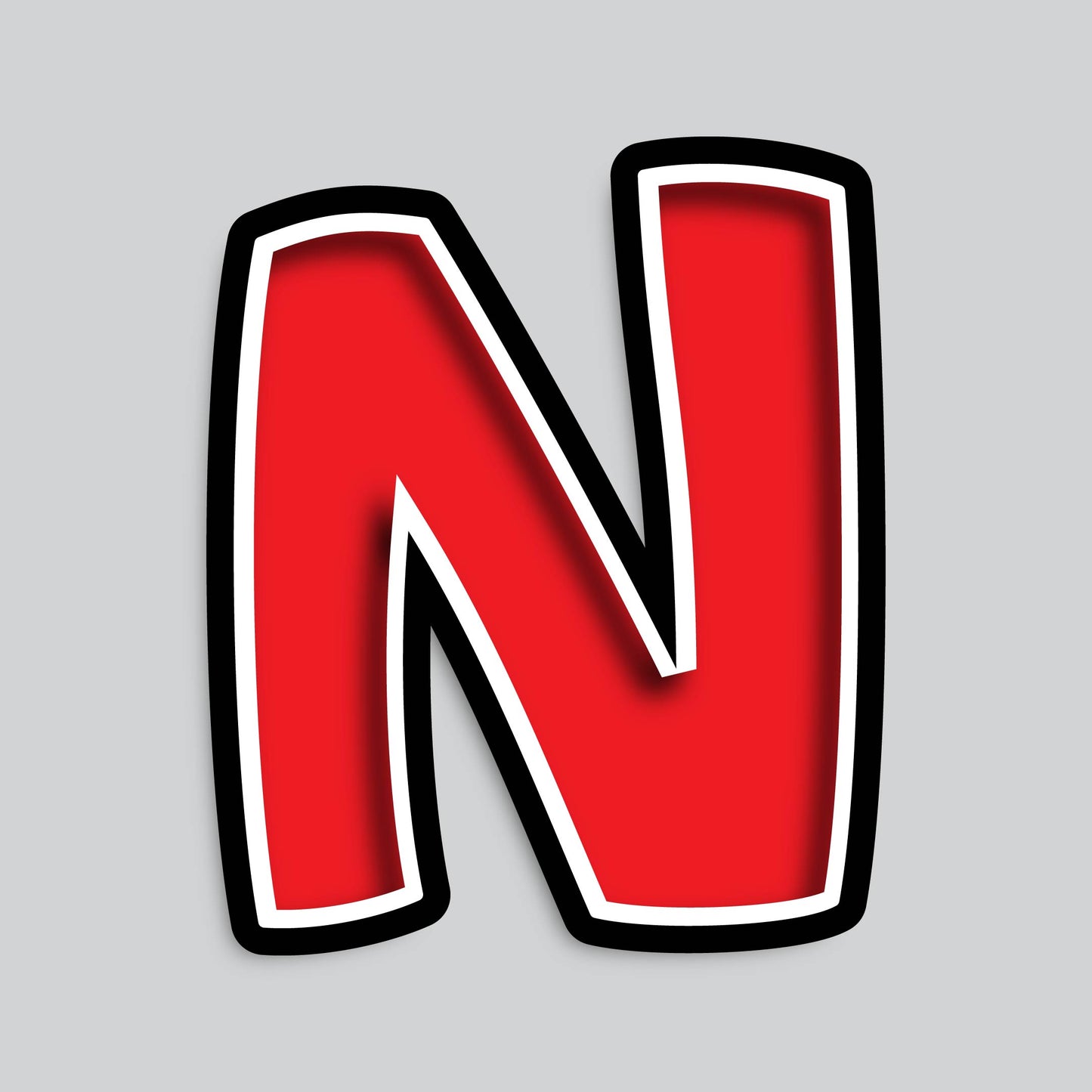 23.5” INDIVIDUAL BOUNCY RED SHADOW LETTERS