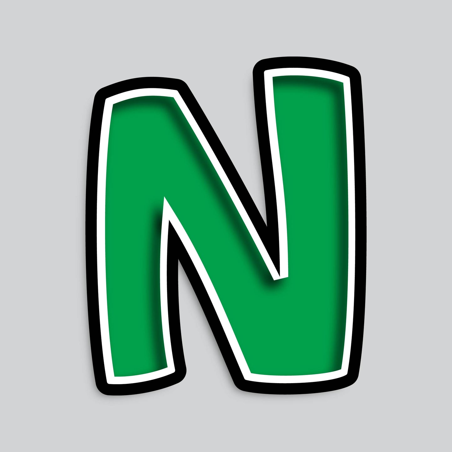 23.5” INDIVIDUAL BOUNCY GREEN SHADOW LETTERS
