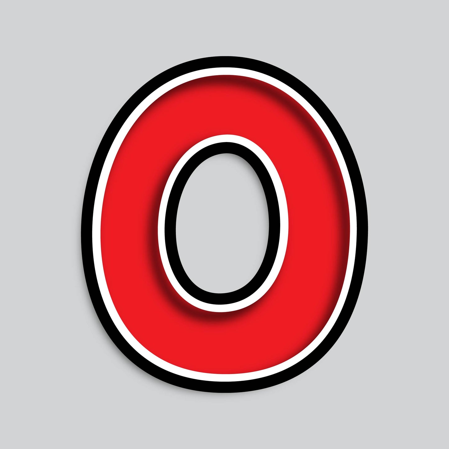 23.5” INDIVIDUAL BOUNCY RED SHADOW LETTERS
