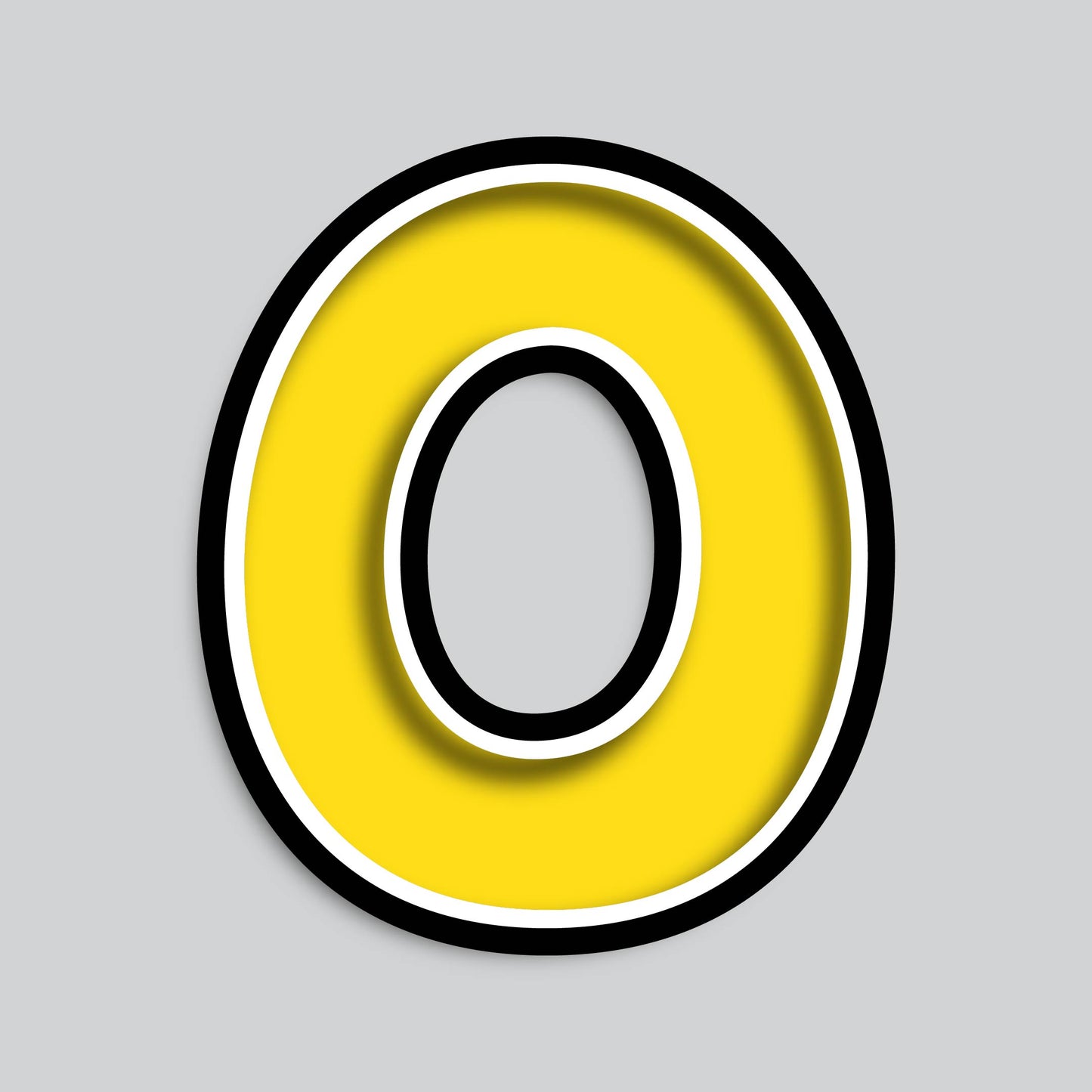 23.5” INDIVIDUAL BOUNCY YELLOW SHADOW LETTERS