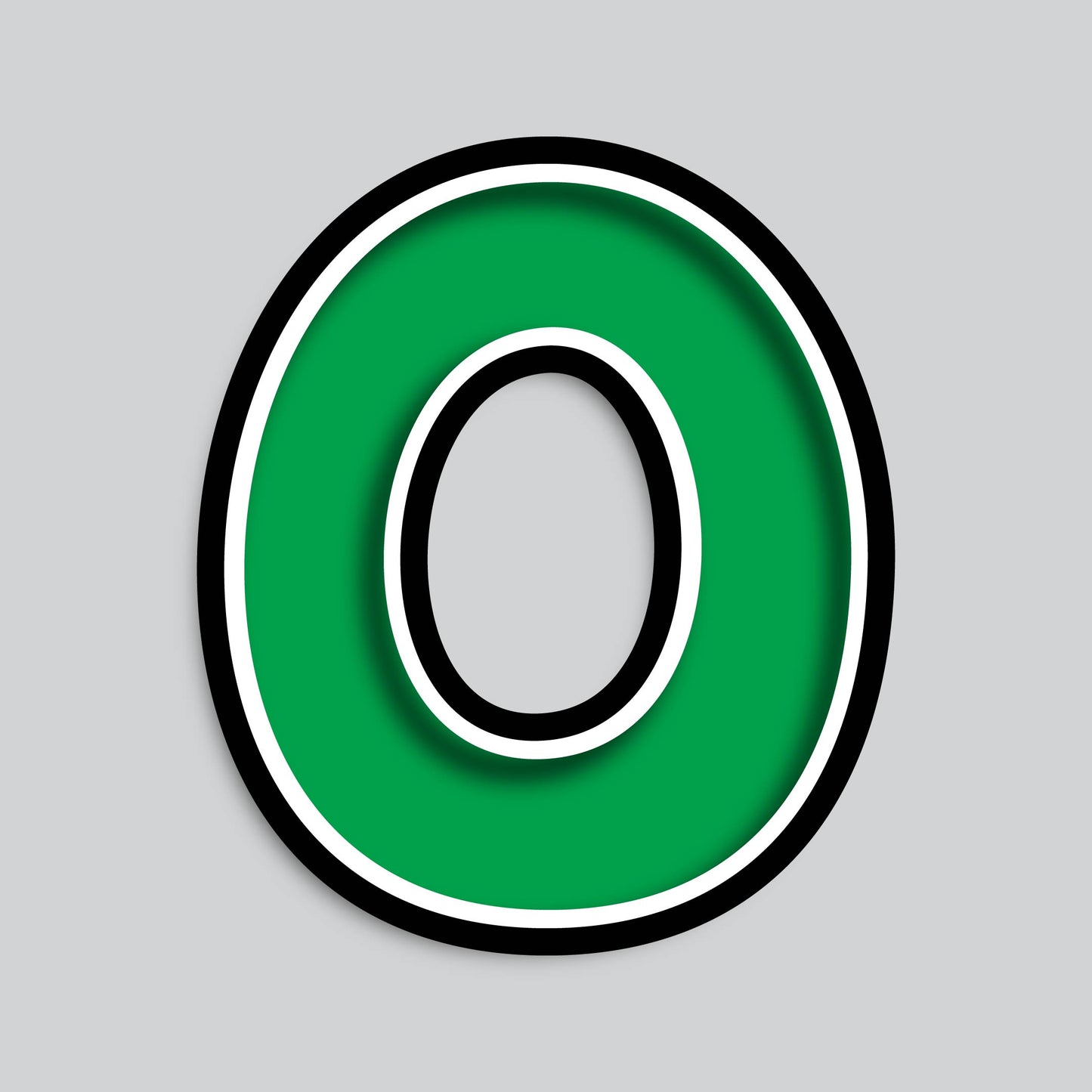 23.5” INDIVIDUAL BOUNCY GREEN SHADOW LETTERS