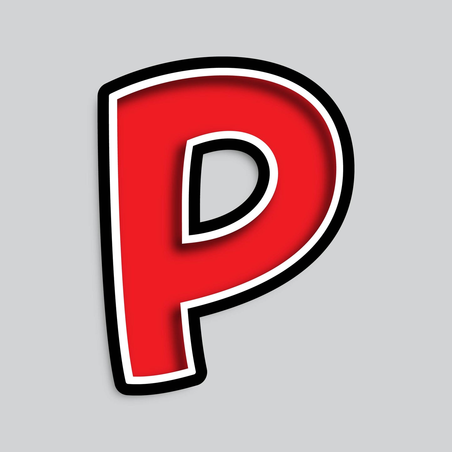 23.5” INDIVIDUAL BOUNCY RED SHADOW LETTERS
