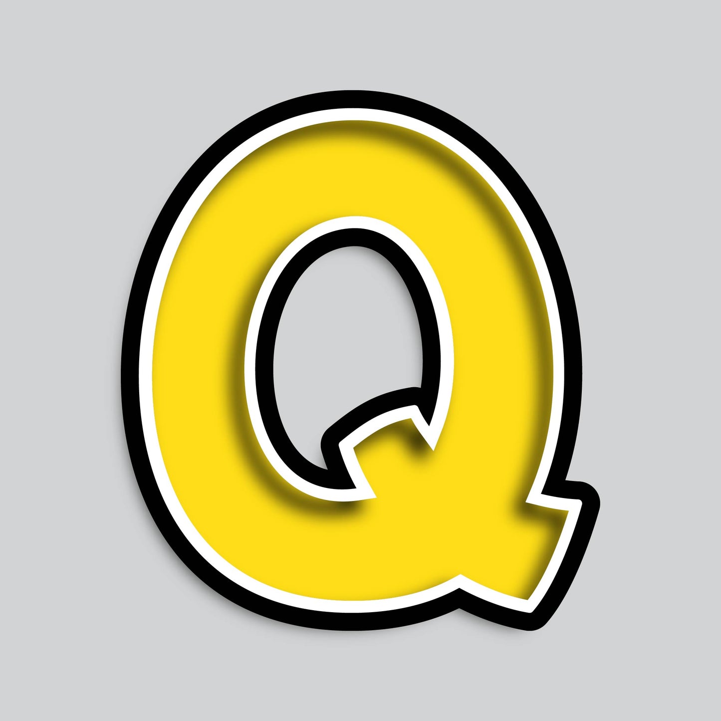 23.5” INDIVIDUAL BOUNCY YELLOW SHADOW LETTERS