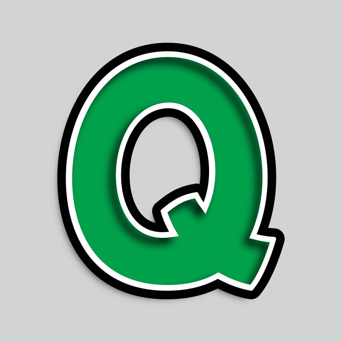 23.5” INDIVIDUAL BOUNCY GREEN SHADOW LETTERS