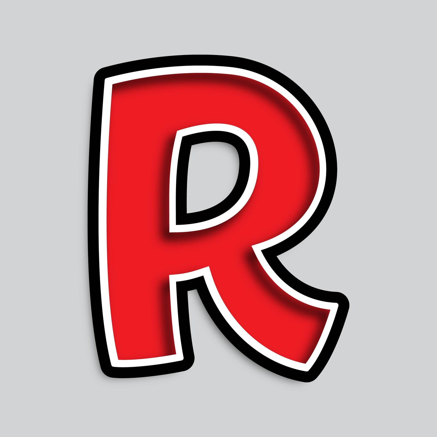 23.5” INDIVIDUAL BOUNCY RED SHADOW LETTERS