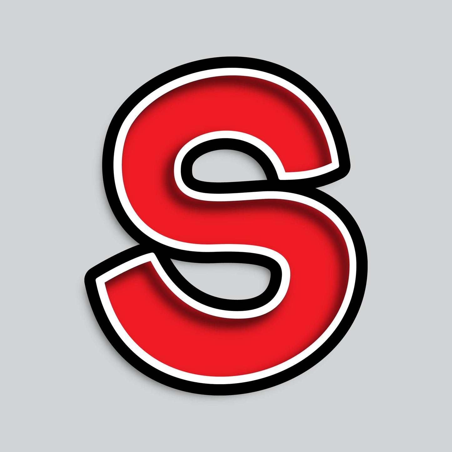23.5” INDIVIDUAL BOUNCY RED SHADOW LETTERS