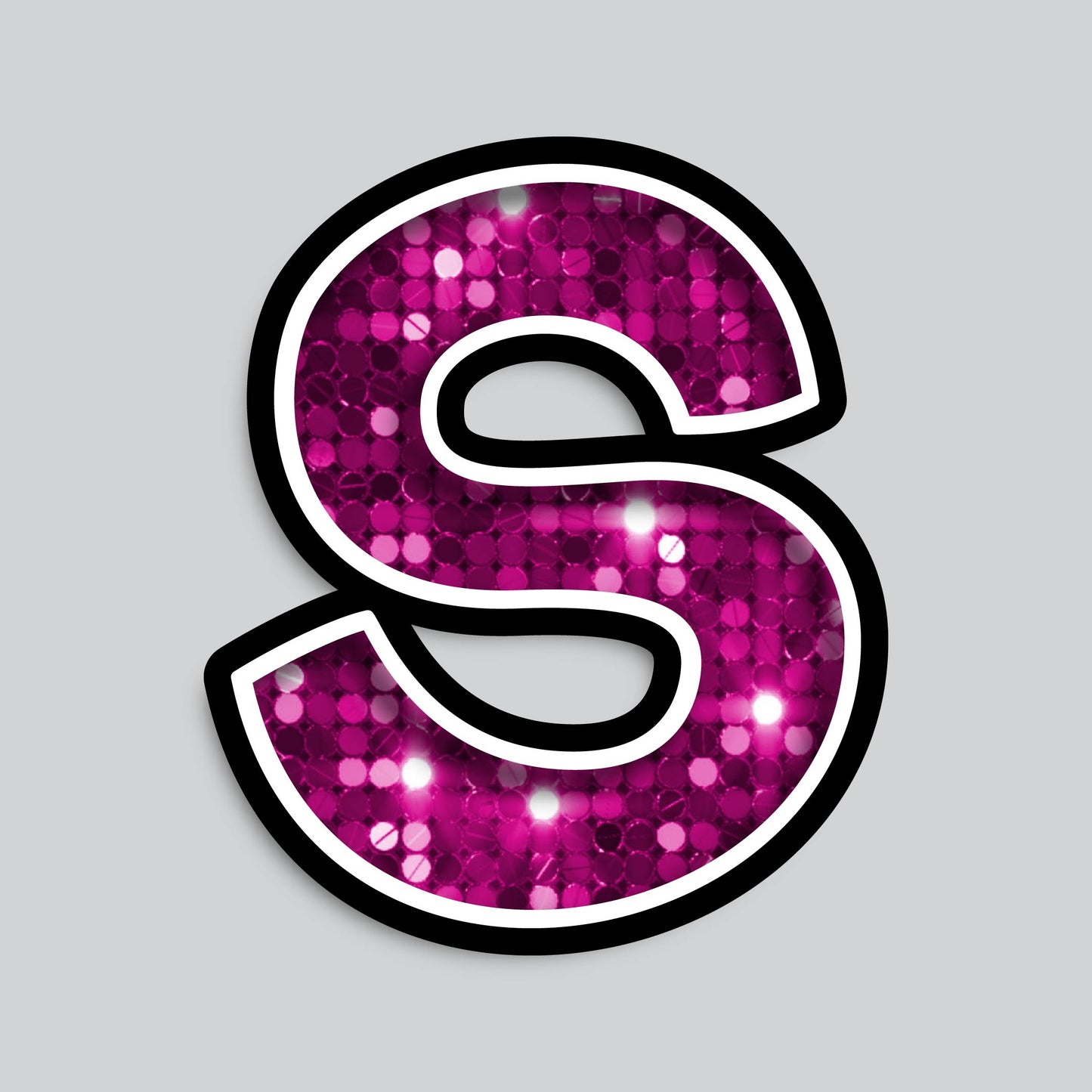 23.5” INDIVIDUAL BOUNCY PINK SEQUIN SHADOW LETTERS