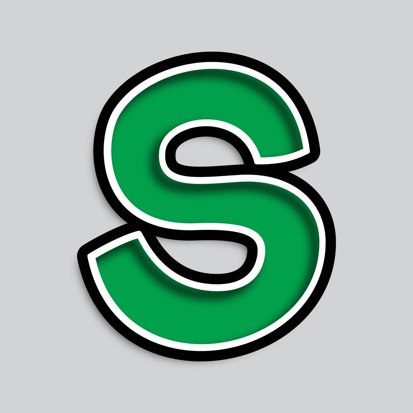 23.5” INDIVIDUAL BOUNCY GREEN SHADOW LETTERS
