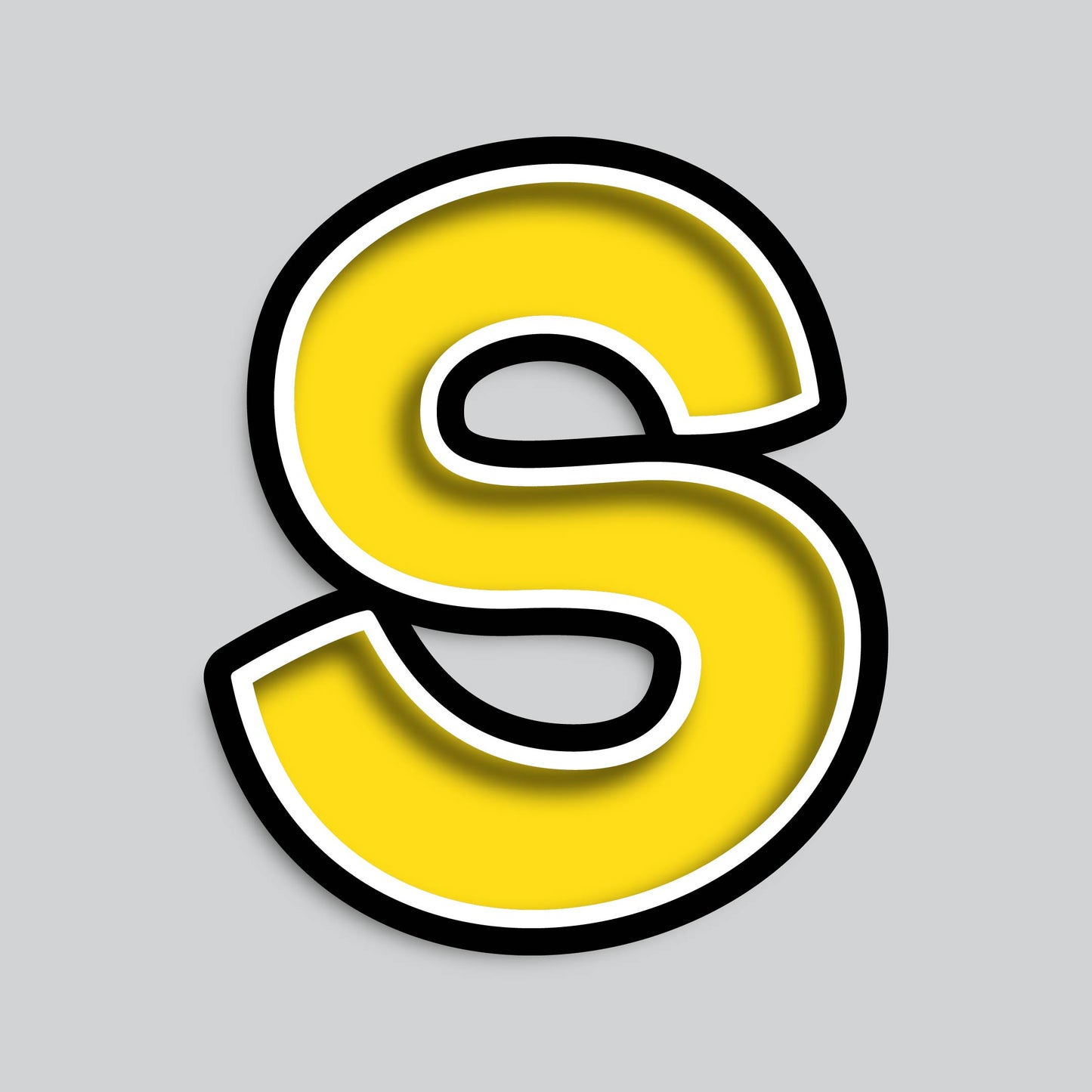 23.5” INDIVIDUAL BOUNCY YELLOW SHADOW LETTERS