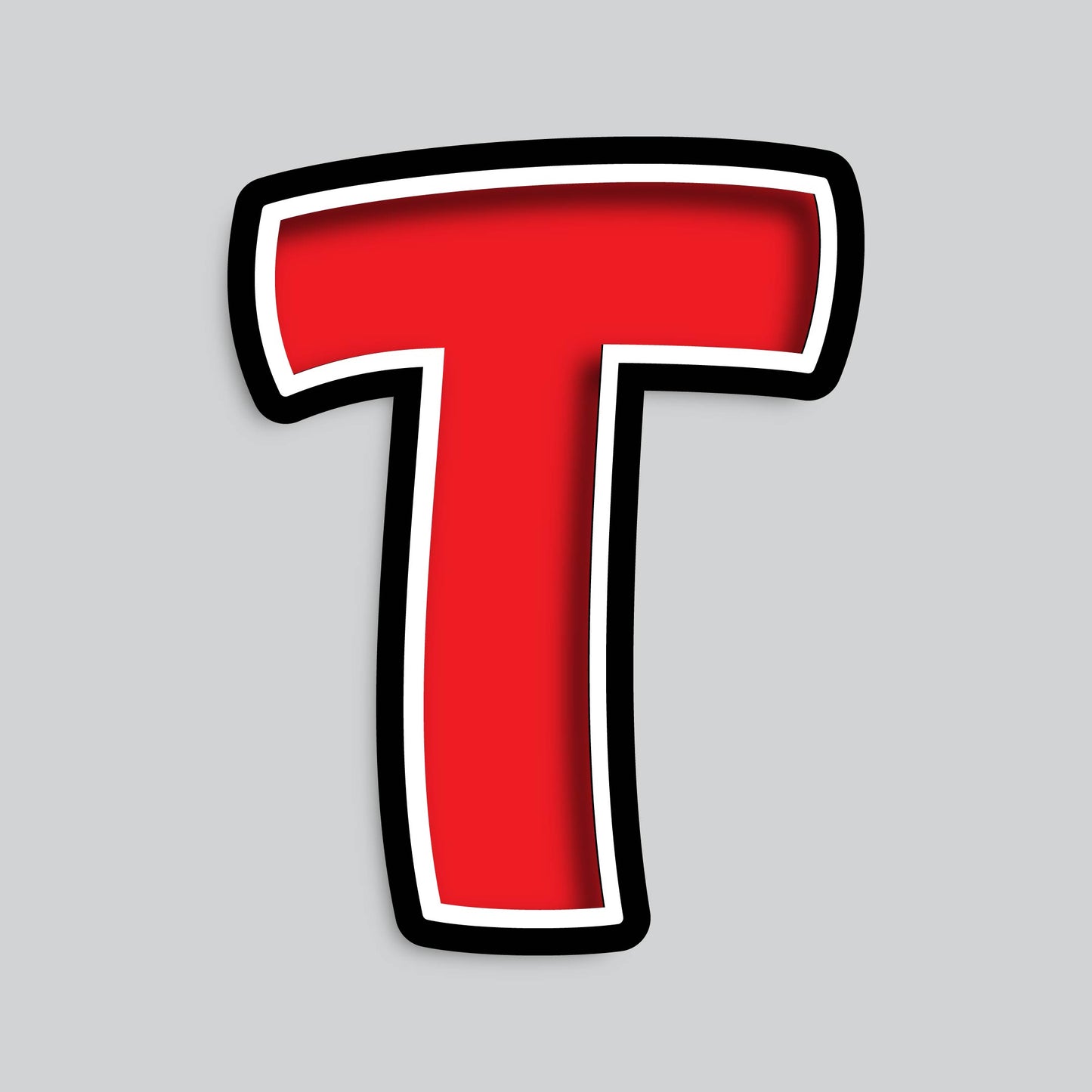23.5” INDIVIDUAL BOUNCY RED SHADOW LETTERS