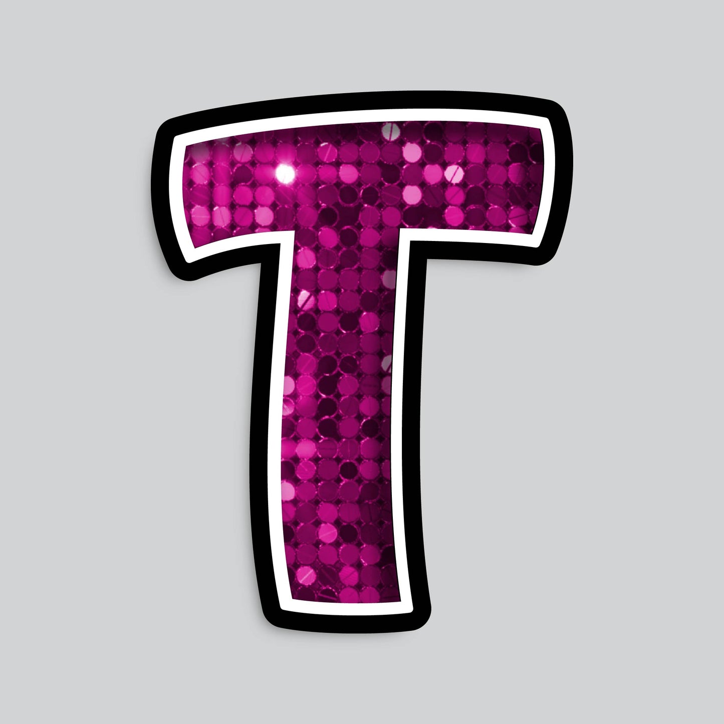 23.5” INDIVIDUAL BOUNCY PINK SEQUIN SHADOW LETTERS