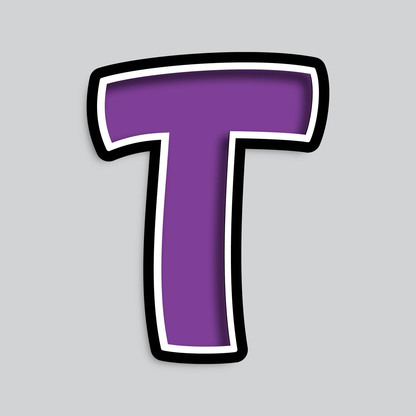 23.5” INDIVIDUAL BOUNCY PURPLE SHADOW LETTERS
