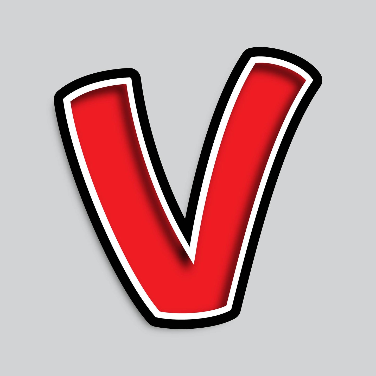 23.5” INDIVIDUAL BOUNCY RED SHADOW LETTERS
