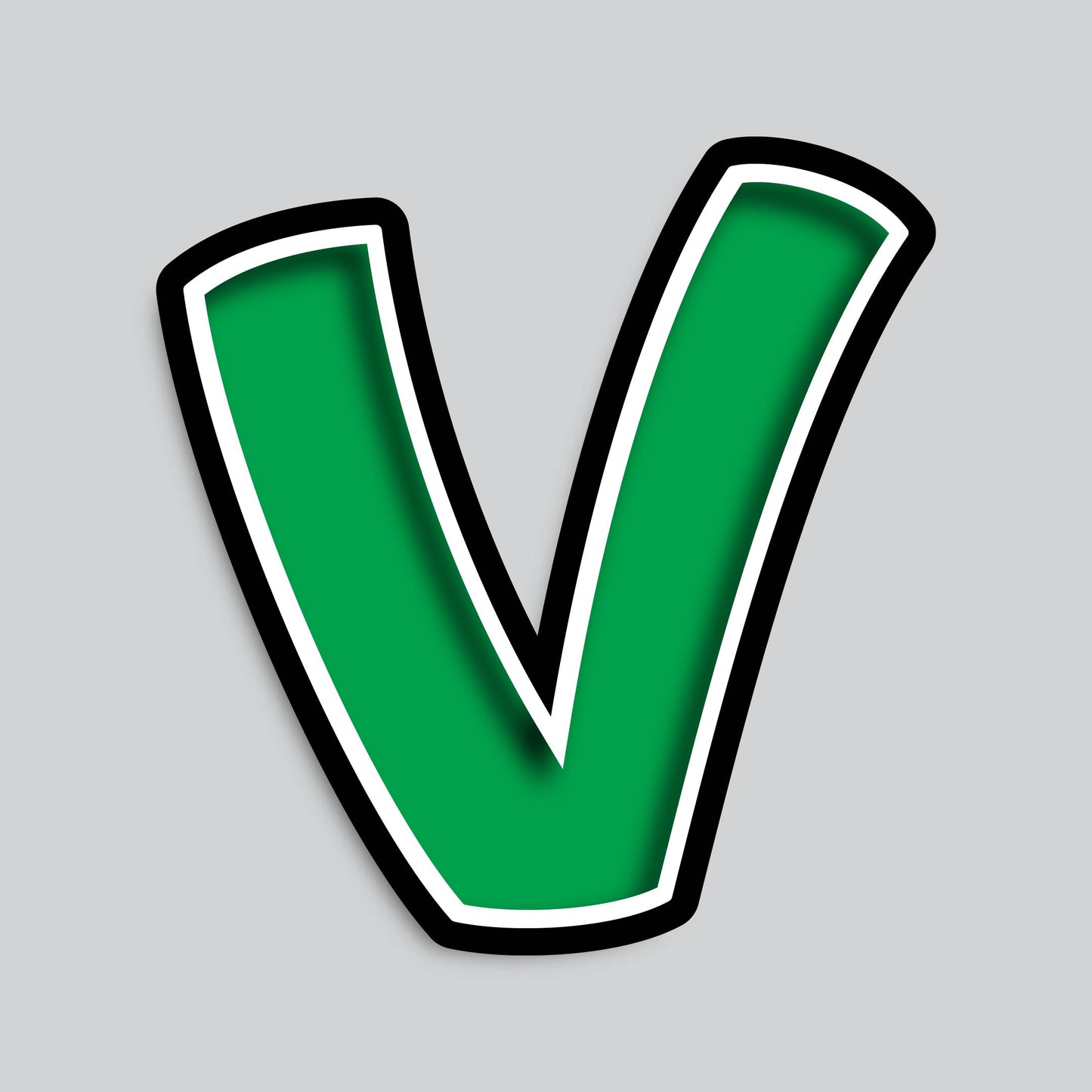 23.5” INDIVIDUAL BOUNCY GREEN SHADOW LETTERS