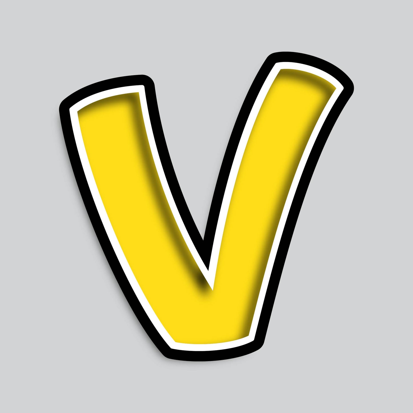 23.5” INDIVIDUAL BOUNCY YELLOW SHADOW LETTERS