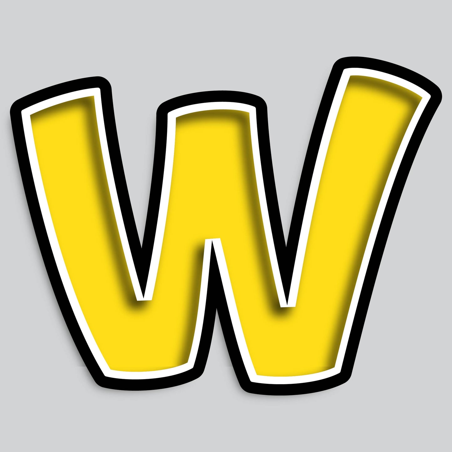 23.5” INDIVIDUAL BOUNCY YELLOW SHADOW LETTERS