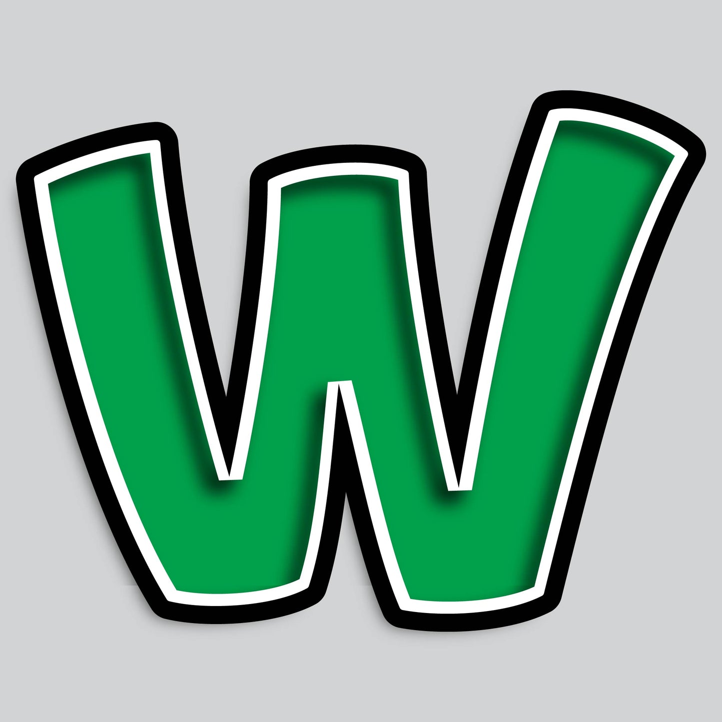23.5” INDIVIDUAL BOUNCY GREEN SHADOW LETTERS