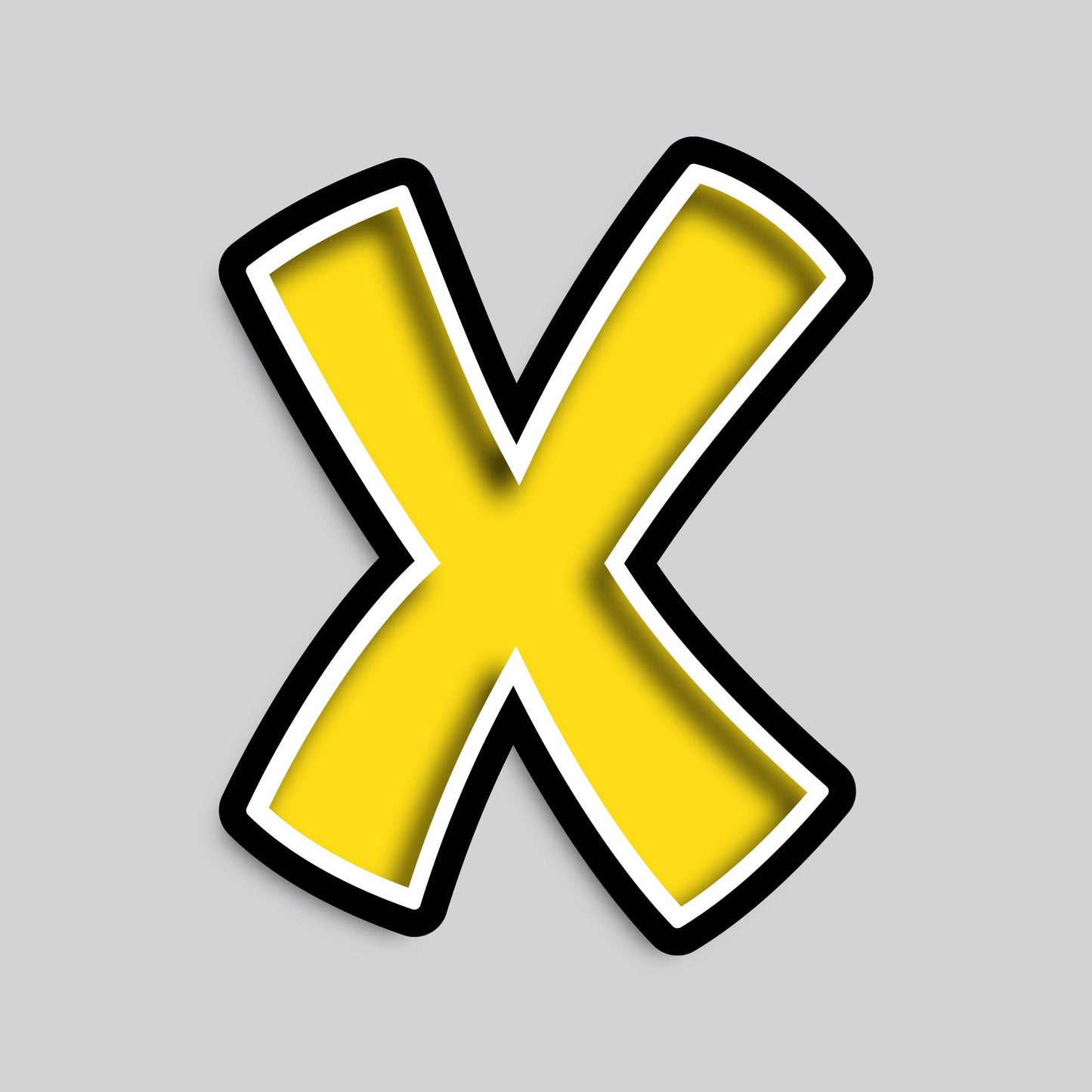 23.5” INDIVIDUAL BOUNCY YELLOW SHADOW LETTERS