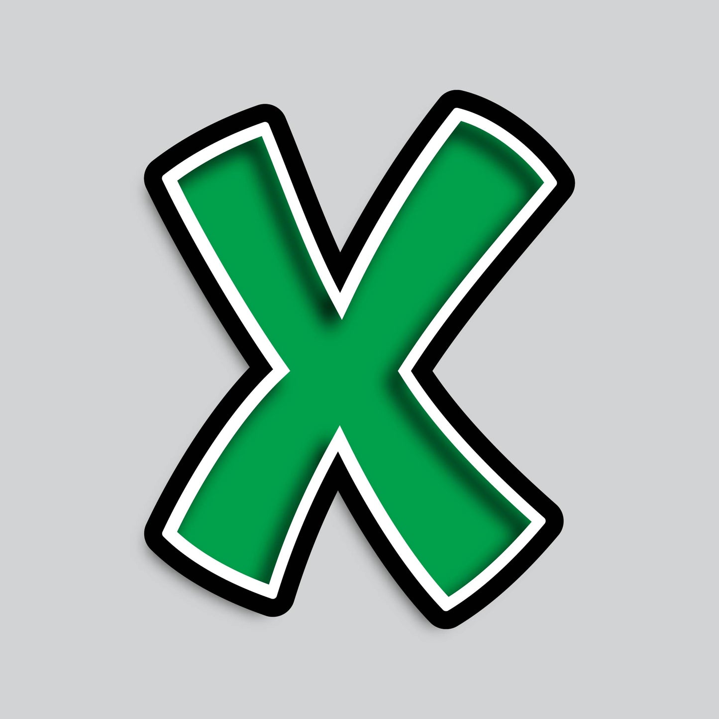 23.5” INDIVIDUAL BOUNCY GREEN SHADOW LETTERS