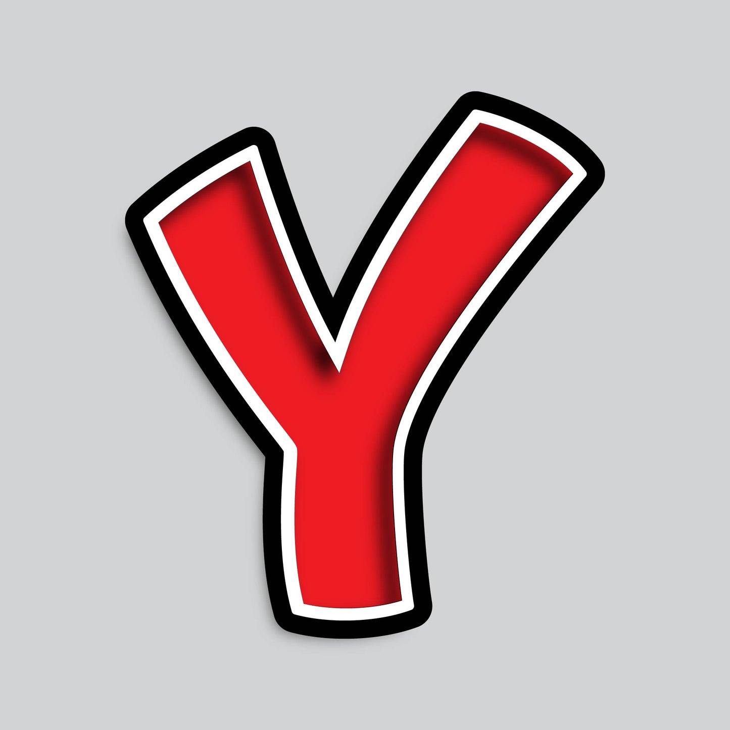23.5” INDIVIDUAL BOUNCY RED SHADOW LETTERS