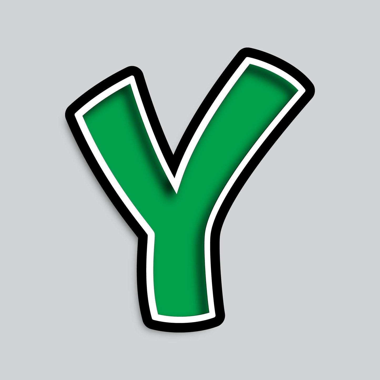 23.5” INDIVIDUAL BOUNCY GREEN SHADOW LETTERS