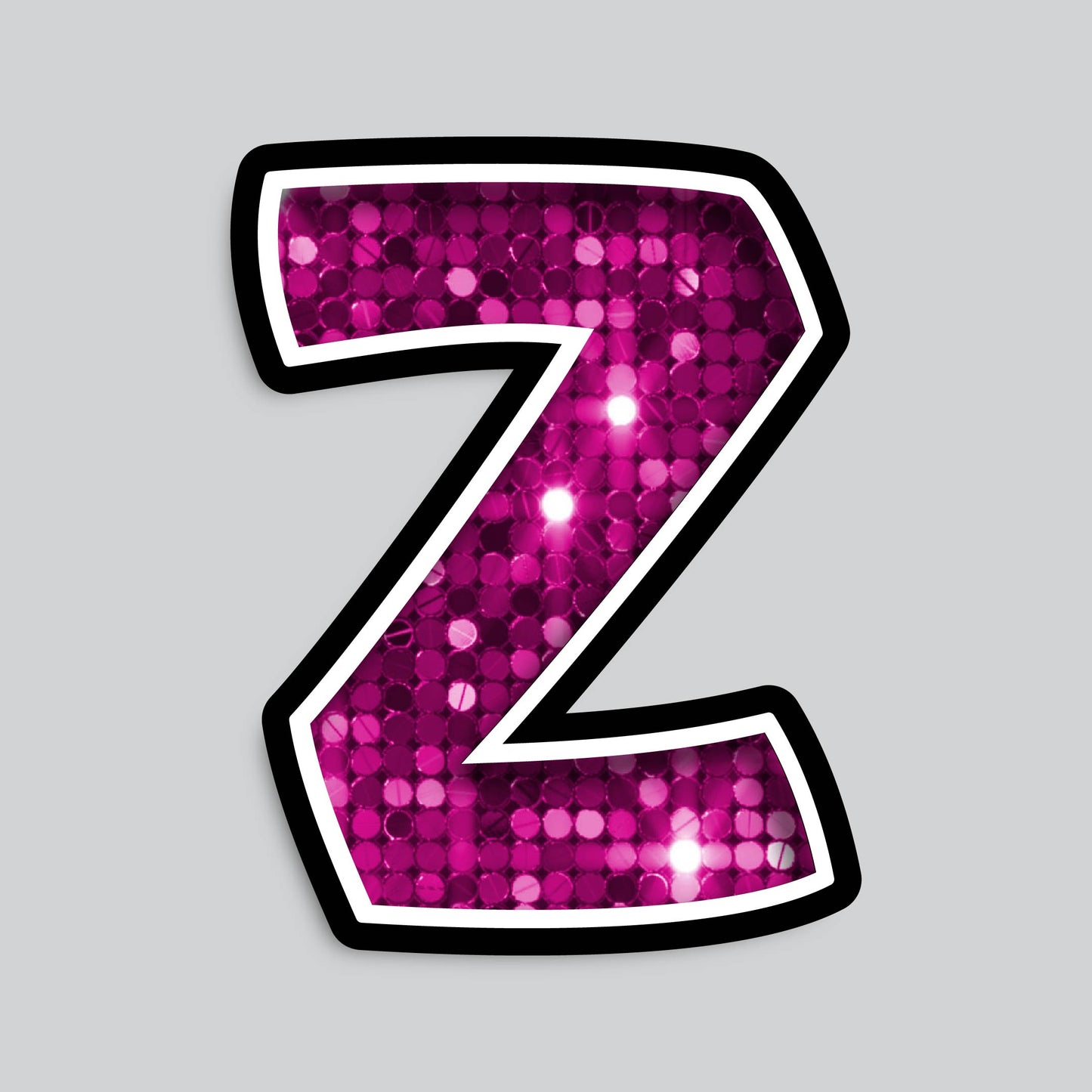 23.5” INDIVIDUAL BOUNCY PINK SEQUIN SHADOW LETTERS