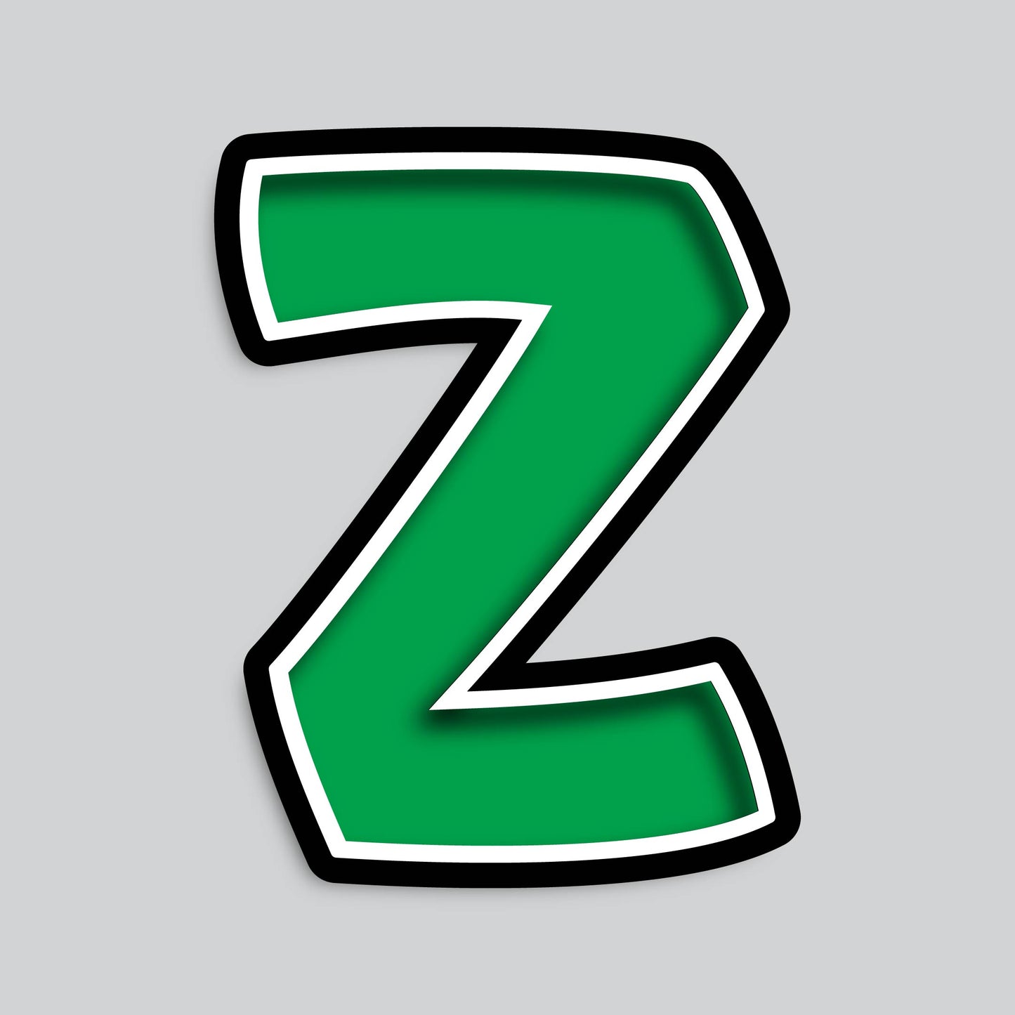 23.5” INDIVIDUAL BOUNCY GREEN SHADOW LETTERS