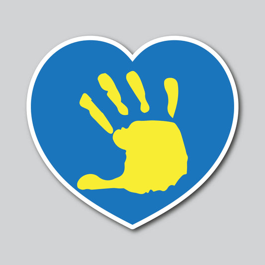 BLUE DOWN SYNDROME AWARENESS HEART