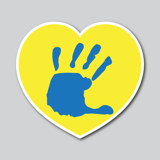 YELLOW DOWN SYNDROME AWARENESS HEART