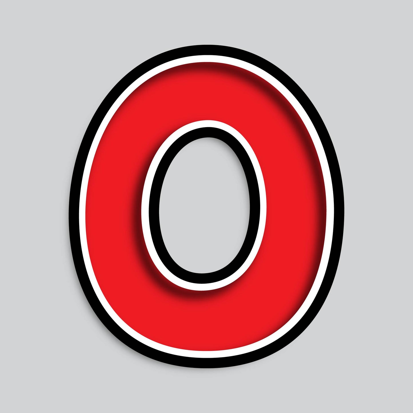 23.5" INDIVIDUAL BOUNCY RED SHADOW NUMBERS