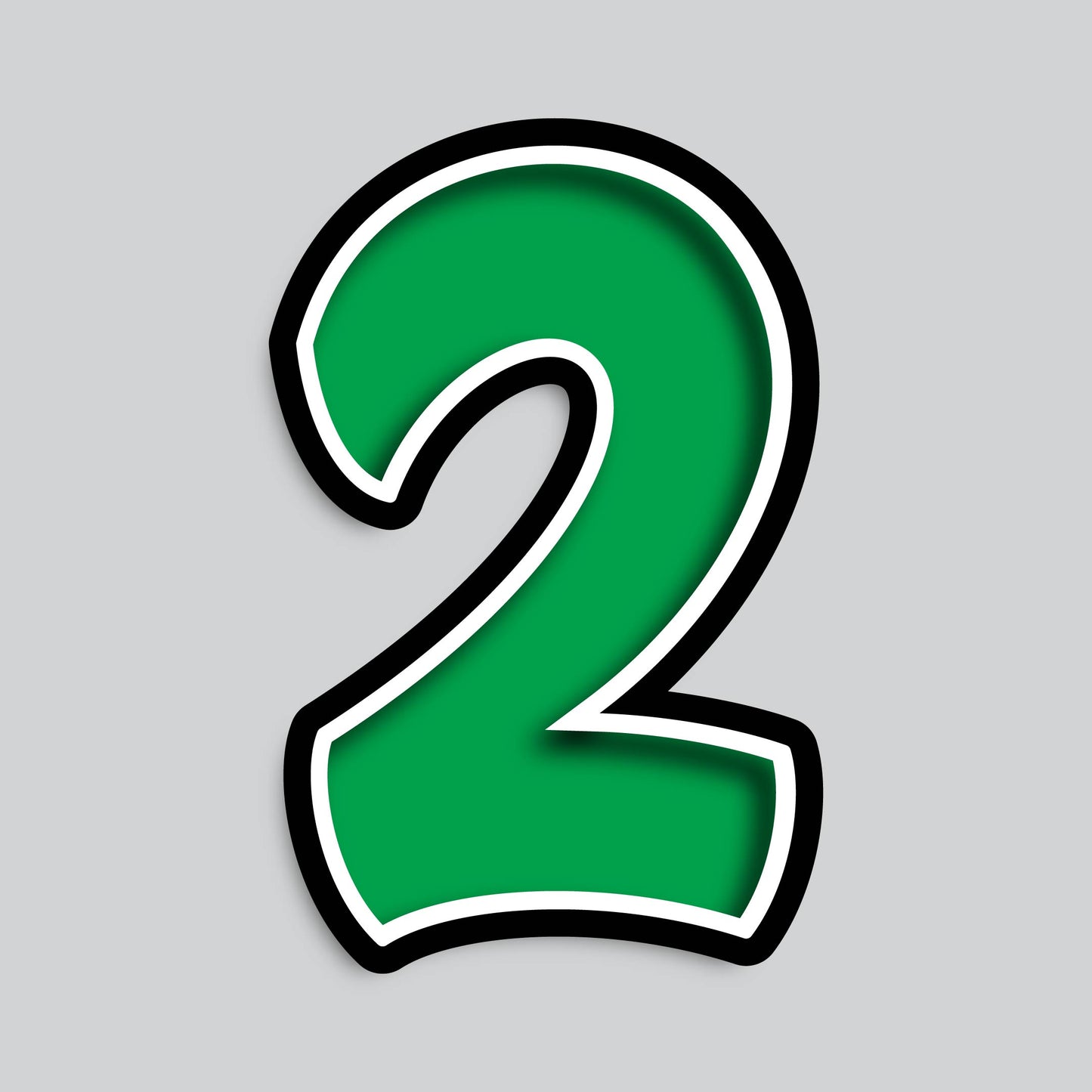 23.5" INDIVIDUAL BOUNCY GREEN SHADOW NUMBERS
