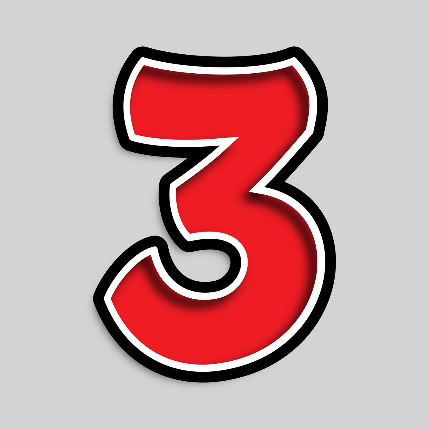 23.5" INDIVIDUAL BOUNCY RED SHADOW NUMBERS