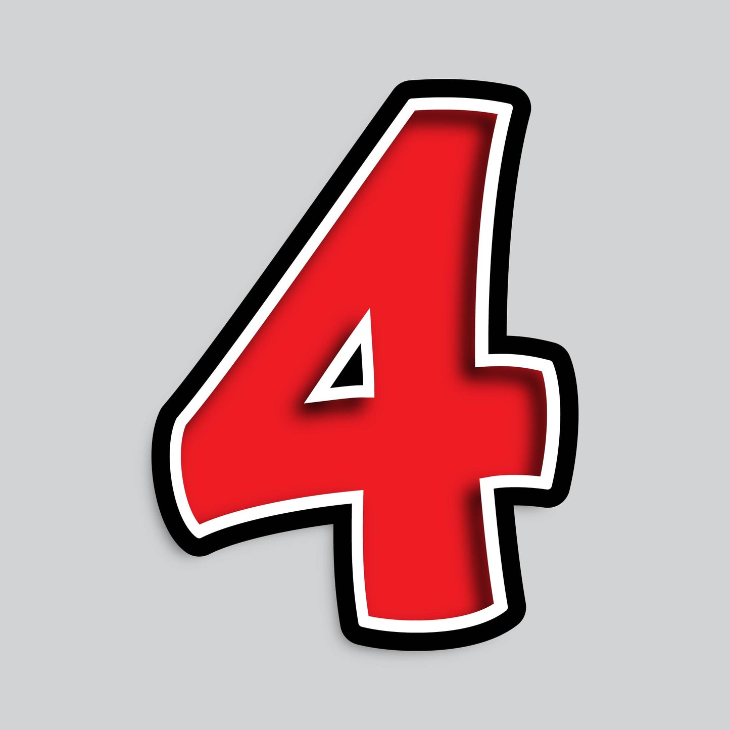 23.5" INDIVIDUAL BOUNCY RED SHADOW NUMBERS