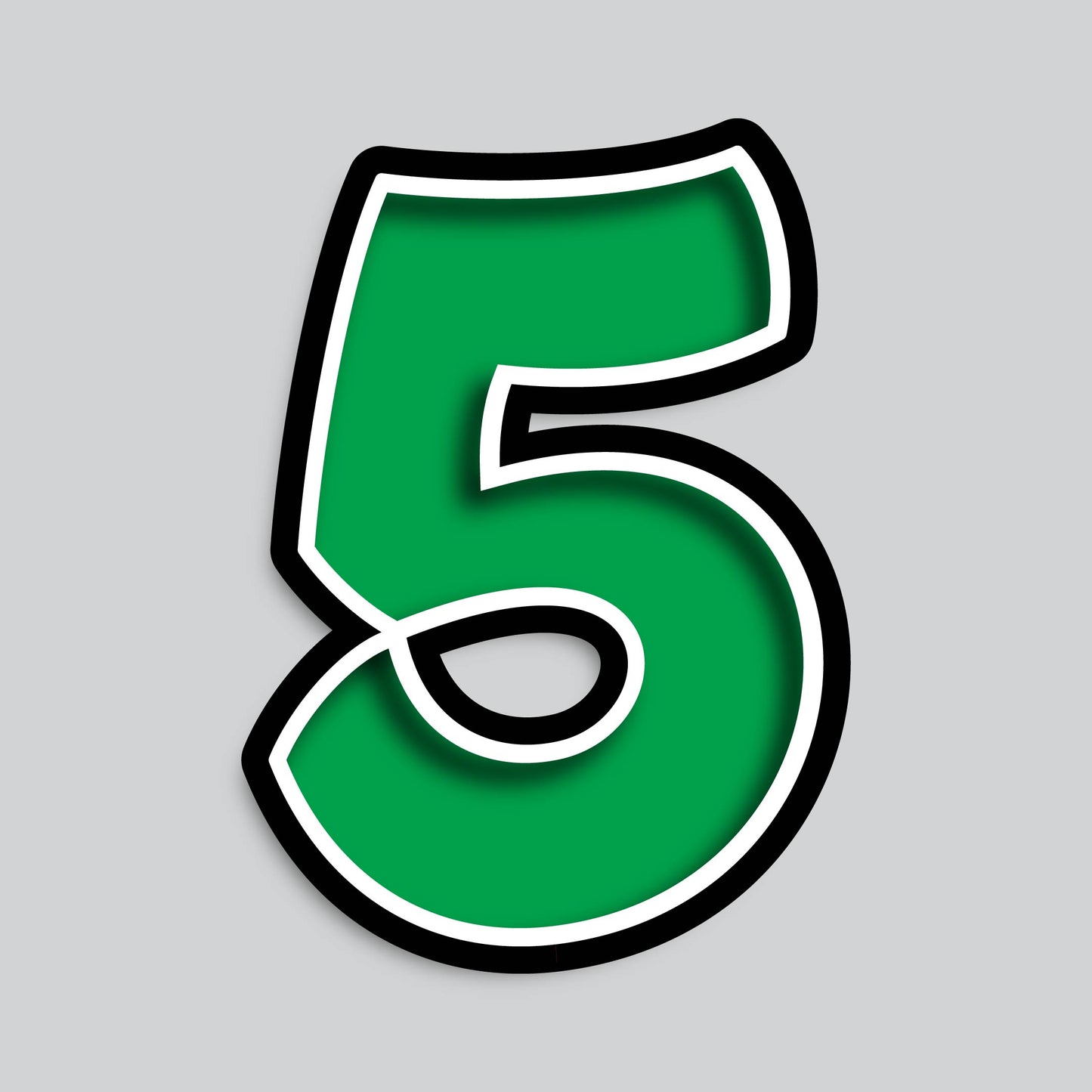 23.5" INDIVIDUAL BOUNCY GREEN SHADOW NUMBERS
