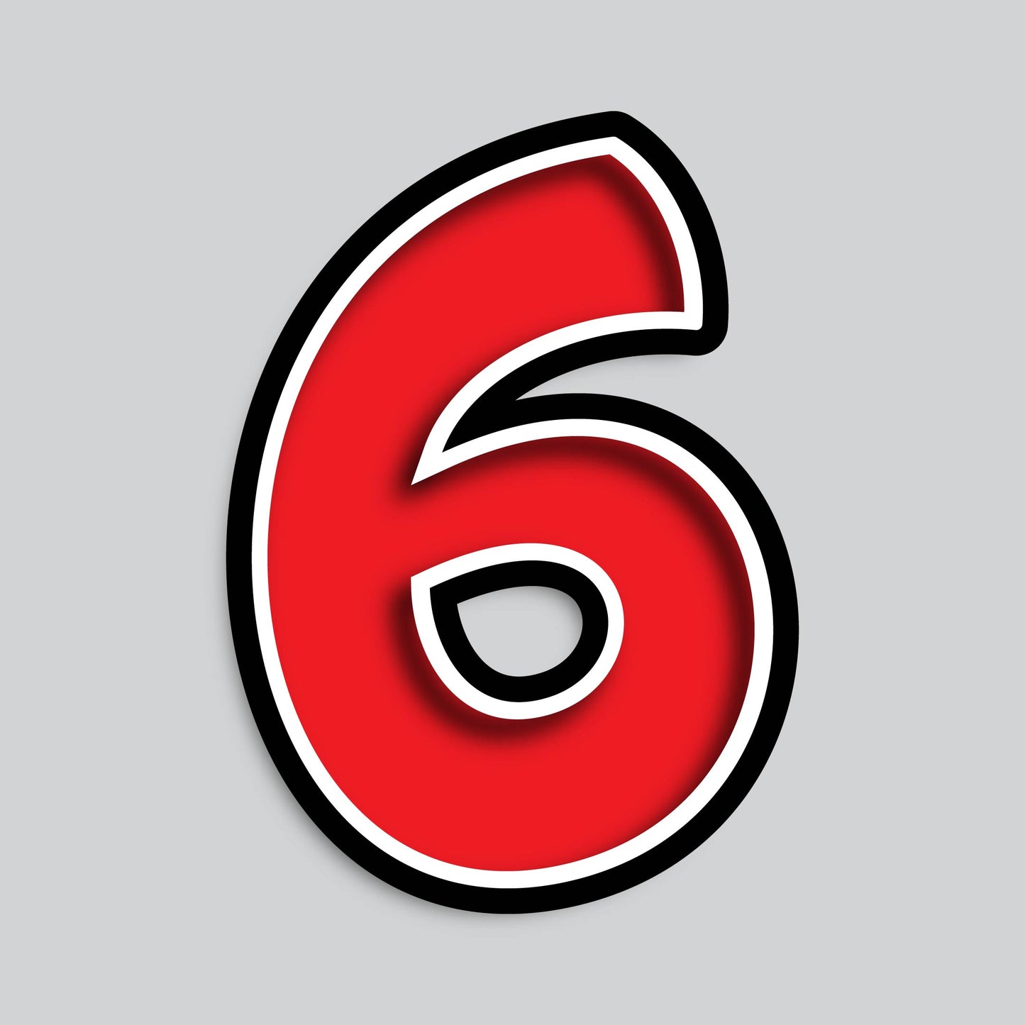 23.5" INDIVIDUAL BOUNCY RED SHADOW NUMBERS