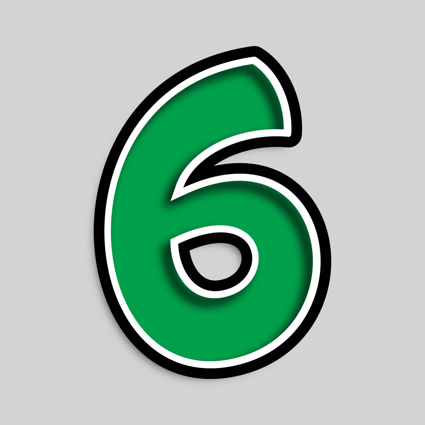 23.5" INDIVIDUAL BOUNCY GREEN SHADOW NUMBERS