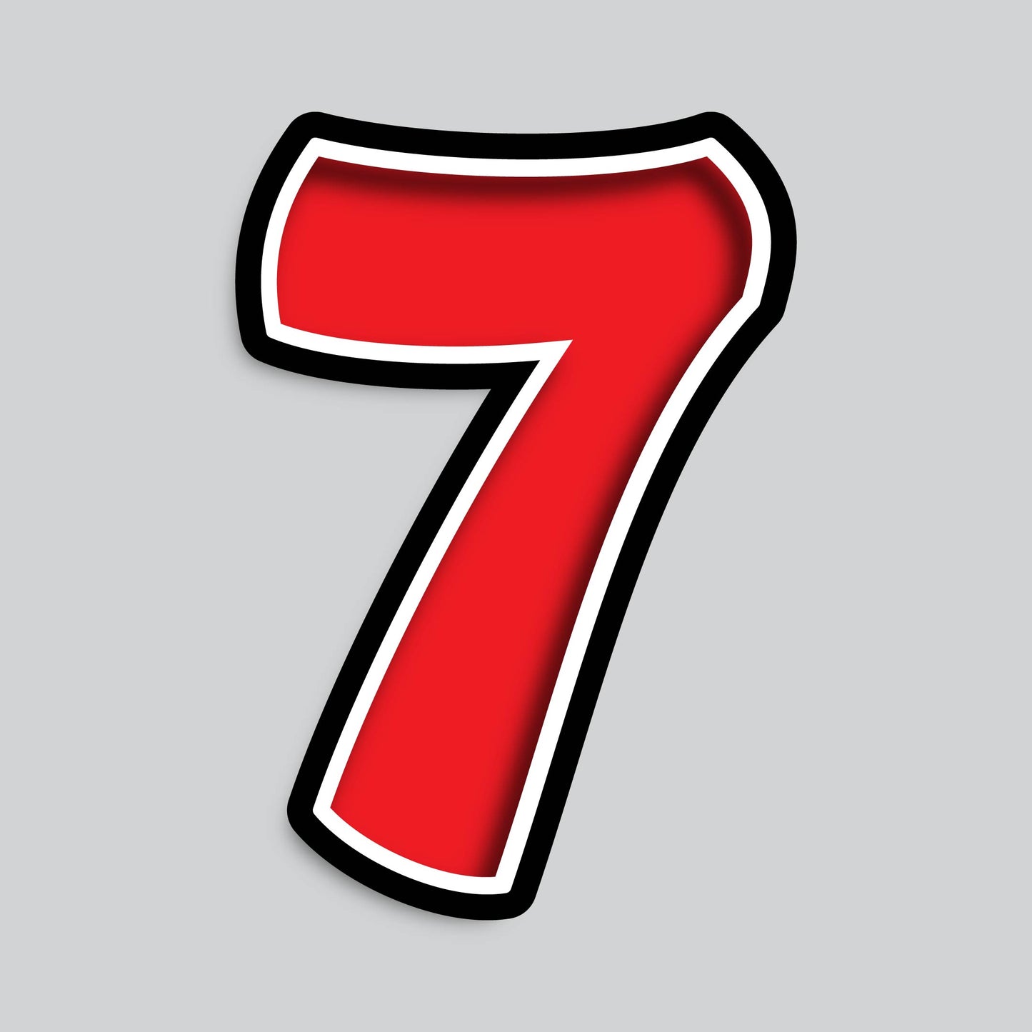 23.5" INDIVIDUAL BOUNCY RED SHADOW NUMBERS