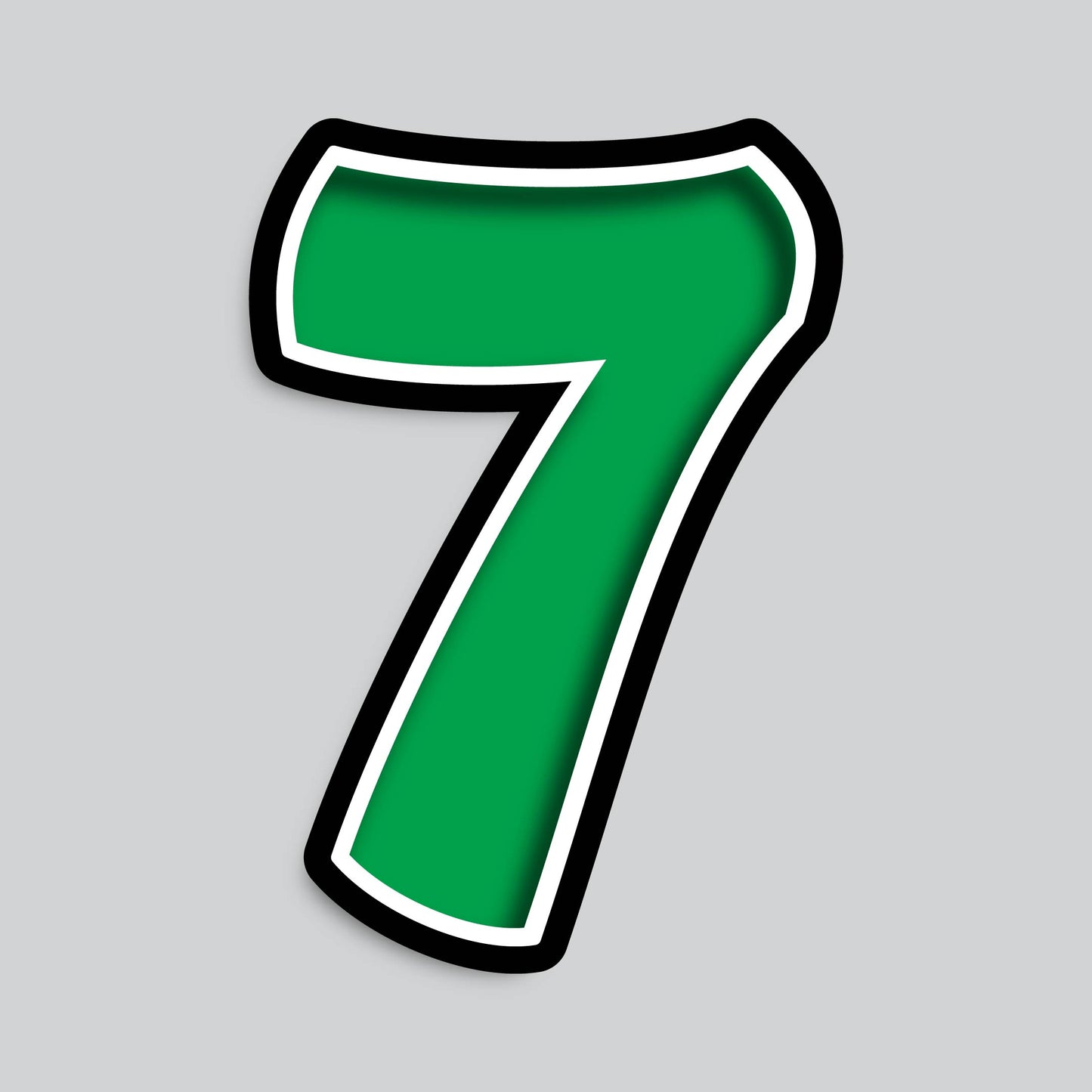 23.5" INDIVIDUAL BOUNCY GREEN SHADOW NUMBERS