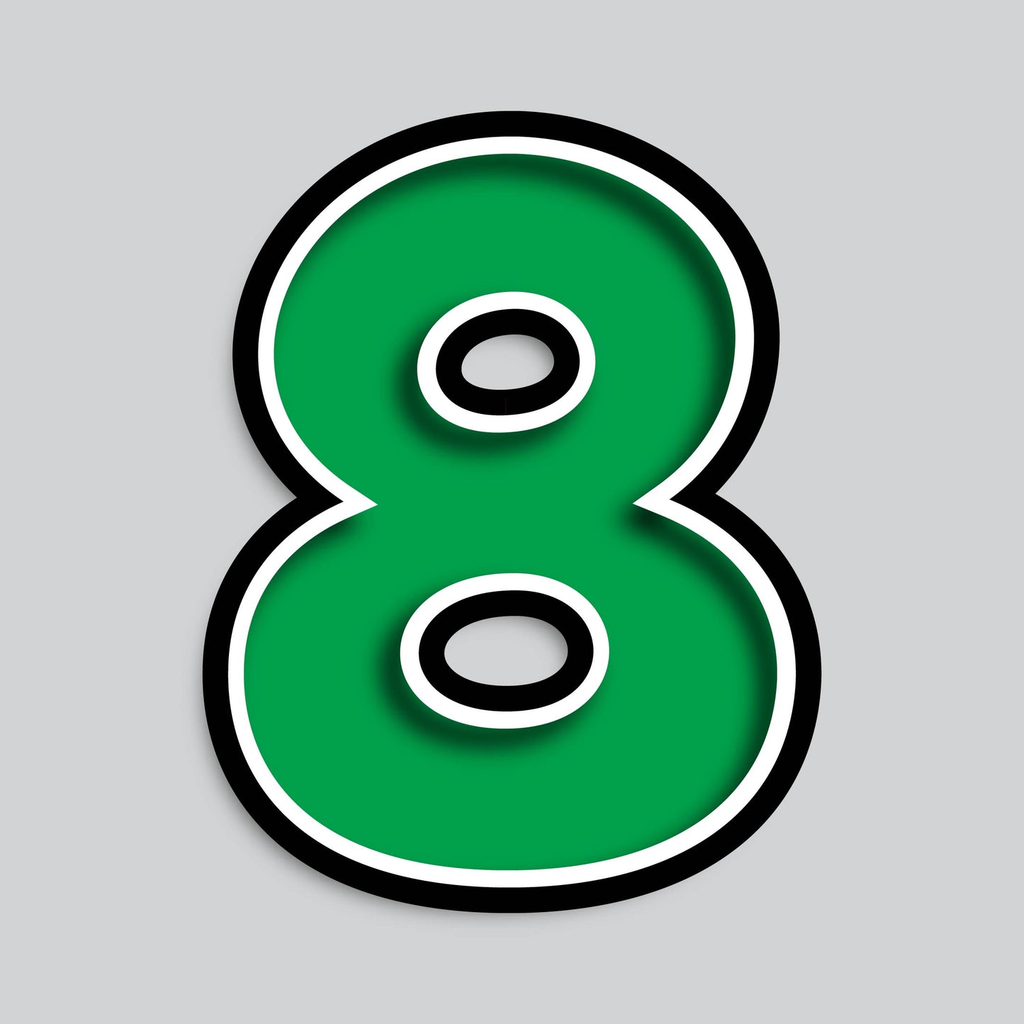 23.5" INDIVIDUAL BOUNCY GREEN SHADOW NUMBERS