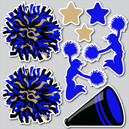 CHEERLEADER HALF SHEET - GOLD/BLUE