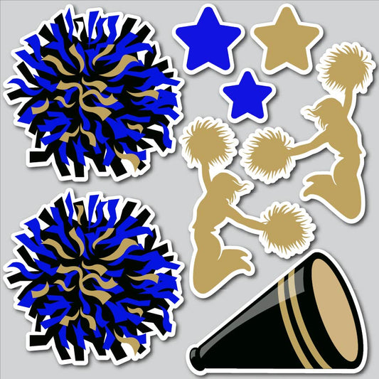 CHEERLEADER HALF SHEET - BLUE/GOLD